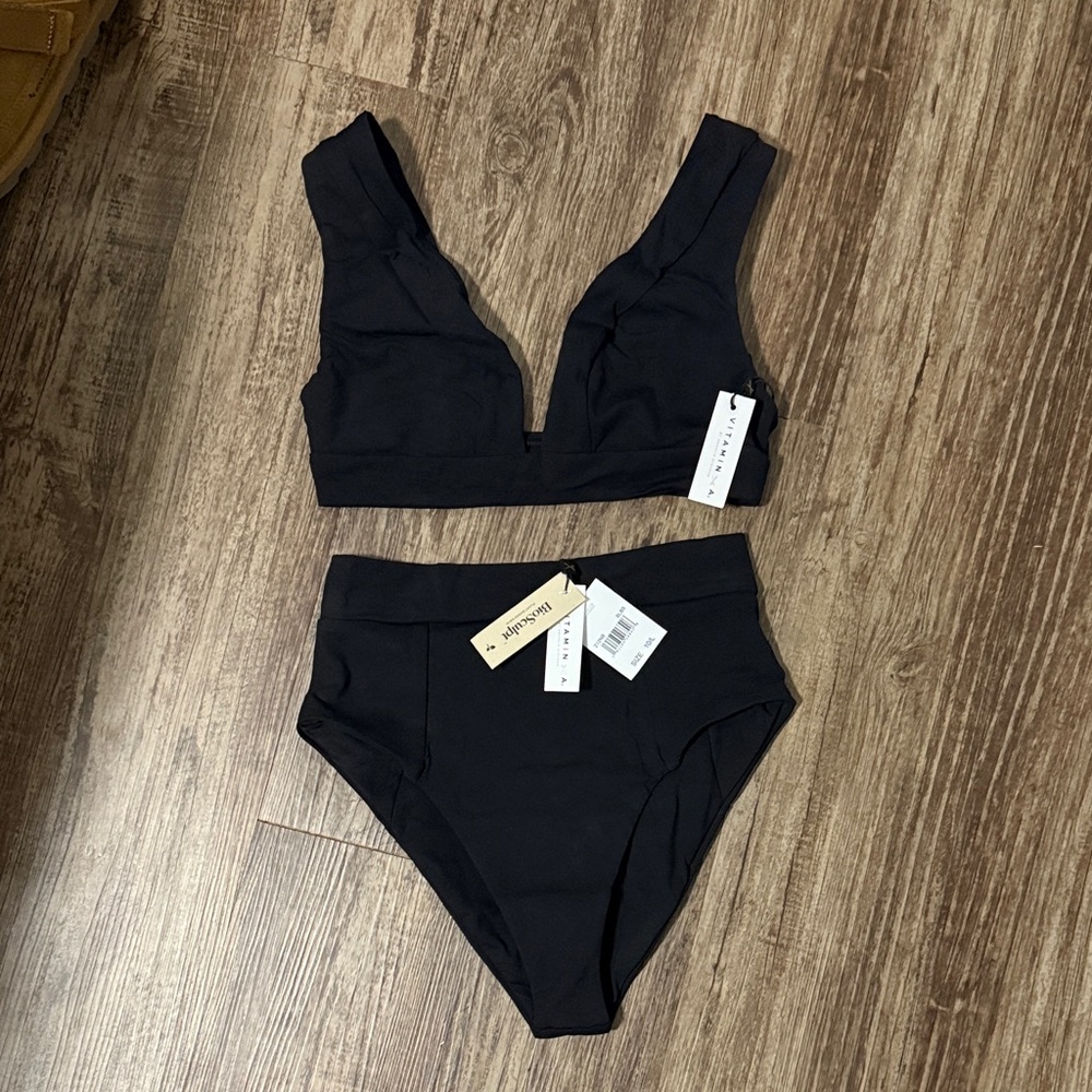 Biosculpt Vitamin A Black Two-Piece Swimsuit new with tags